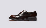 Camden | Mens Derby Shoes in Brown Dark Leather | Grenson - Side View