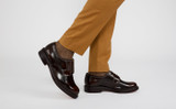 Camden | Mens Derby Shoes in Dark Brown Leather | Grenson - Lifestyle View