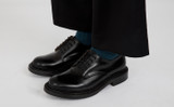 Dermot | Mens Shoes in Black Bookbinder Leather | Grenson - Lifestyle View