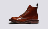 Desmond | Mens Boots in Brown Bookbinder Leather | Grenson - Side View