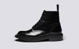 Demi | Womens Boots in Black Bookbinder Leather | Grenson - Side View