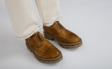 Archie | Mens Brogues in Olive Tanned Leather | Grenson - Lifestyle View