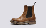Milly | Womens Chelsea Boots in Olive Tanned Leather | Grenson - Side View