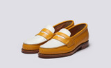 Epsom | Womens Loafers in Yellow and White Leather | Grenson - Main View
