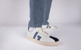 Sneaker 67 | Mens Sneakers in White with Blue Suede | Grenson - Lifestyle View 2