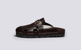 Dale | Clogs for Men in Dark Brown Leather | Grenson - Side View