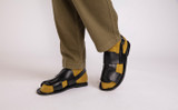 Wiley 3 | Mens Sandals in Black Leather | Grenson - Lifestyle View