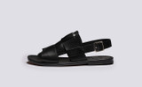 Willa 3 | Womens Sandals in Black Leather | Grenson - Side View