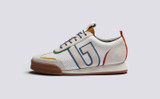 Sneaker 51 + | Womens Trainers in White with Multi Suede | Grenson - Side View