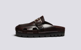 Dotty | Clogs for Women in Dark Brown Leather | Grenson - Side View