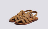 Queenie | Womens Sandals in Caramel Suede | Grenson - Main View