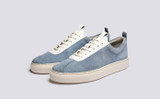 Sneaker 1 | Womens Sneakers in Light Blue Suede  | Grenson - Main View