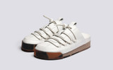 Sneaker 75 | Mens Mules in White Calf Leather | Grenson - Main View
