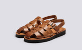 Quincy | Mens Sandals in Ginger Burnished Nubuck | Grenson - Main View
