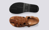Queenie | Womens Sandals in Ginger Burnished Nubuck | Grenson - Top and Sole View