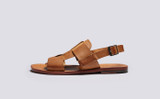 Wiley 3 | Mens Sandals in Ginger Nubuck | Grenson - Side View