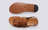 Wiley 3 | Mens Sandals in Ginger Nubuck | Grenson - Top and Sole View