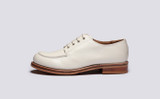 Caitlyn | Womens Shoes in White Nappa Leather | Grenson - Side View