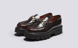 Nina | Womens Loafers in Burgundy Hi Shine Leather | Grenson - Main View