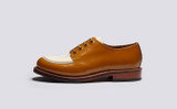 Caitlyn | Womens Derby Shoes in Tan Gloss Leather | Grenson - Side View