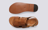 Willa 3 | Womens Sandals in Ginger Nubuck | Grenson - Top and Sole View