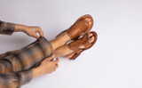 Willa 3 | Womens Sandals in Ginger Nubuck | Grenson - Lifestyle View
