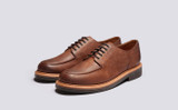 Mac | Mens Derby Shoes in Brown Nubuck | Grenson - Main View