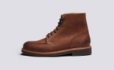 Donald | Mens Derby Boots in Brown Nubuck | Grenson - Side View