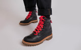 Reid | Mens Hiker Boots in Black Leather | Grenson - Lifestyle View
