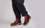 Reid | Mens Hiker Boots in Black Leather | Grenson - Lifestyle View 2