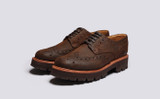 Archie | Mens Brogues in Brown Waxy Leather  | Grenson - Main View