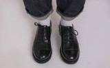 Keith | Mens Derby Shoes in Black Leather | Grenson - Lifestyle View