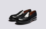 Ernie | Mens Loafers in Black Leather | Grenson - Main View