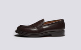 Ernie | Mens Loafers in Brown Leather | Grenson - Side View
