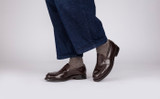 Ernie | Mens Loafers in Brown Leather | Grenson - Lifestyle View 2