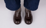 Ernie | Mens Loafers in Brown Leather | Grenson - Lifestyle View