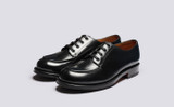 Eric | Mens Derby Shoes in Black Leather | Grenson - Main View