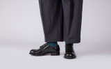Eric | Mens Derby Shoes in Black Leather | Grenson - Lifestyle View 2