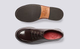 Eric | Mens Derby Shoes in Brown Leather | Grenson - Top and Sole View