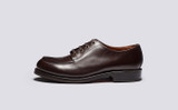 Eric | Mens Derby Shoes in Brown Leather | Grenson - Side View