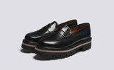 Jeffrey | Mens Loafers in Black Leather | Grenson - Main View