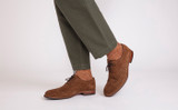 Dylan | Mens Brogues in Brown Toffee Suede | Grenson - Lifestyle View