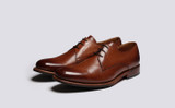 Gardner | Mens Derby Shoes in Tan Leather | Grenson - Main View