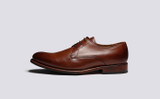 Gardner | Mens Derby Shoes in Tan Leather | Grenson - Side View