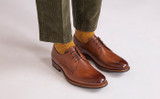 Gardner | Mens Derby Shoes in Tan Leather | Grenson - Lifestyle View