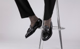 Merle | Mens Loafers in Black Leather | Grenson - Lifestyle View 2