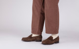Jago | Mens Loafers in Dark Brown Suede | Grenson - Lifestyle View