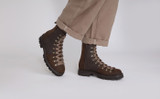 Brady | Mens Hiker Boots in Brown Waxy Leather | Grenson - Lifestyle View
