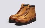 Asa | Mens Derby Boots in Tan Nubuck | Grenson - Main View