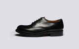Darryl | Mens Derby Shoes in Black Leather | Grenson - Side View